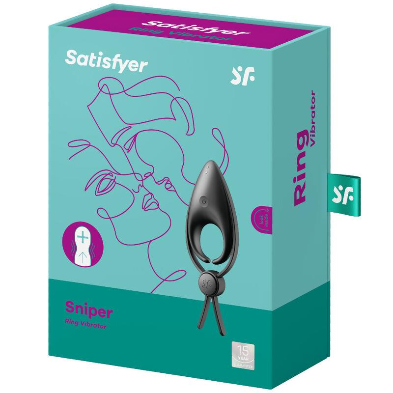 Pierścień erekcyjny wibracyjny Satisfyer Sniper - silikon — zdjęcie 1