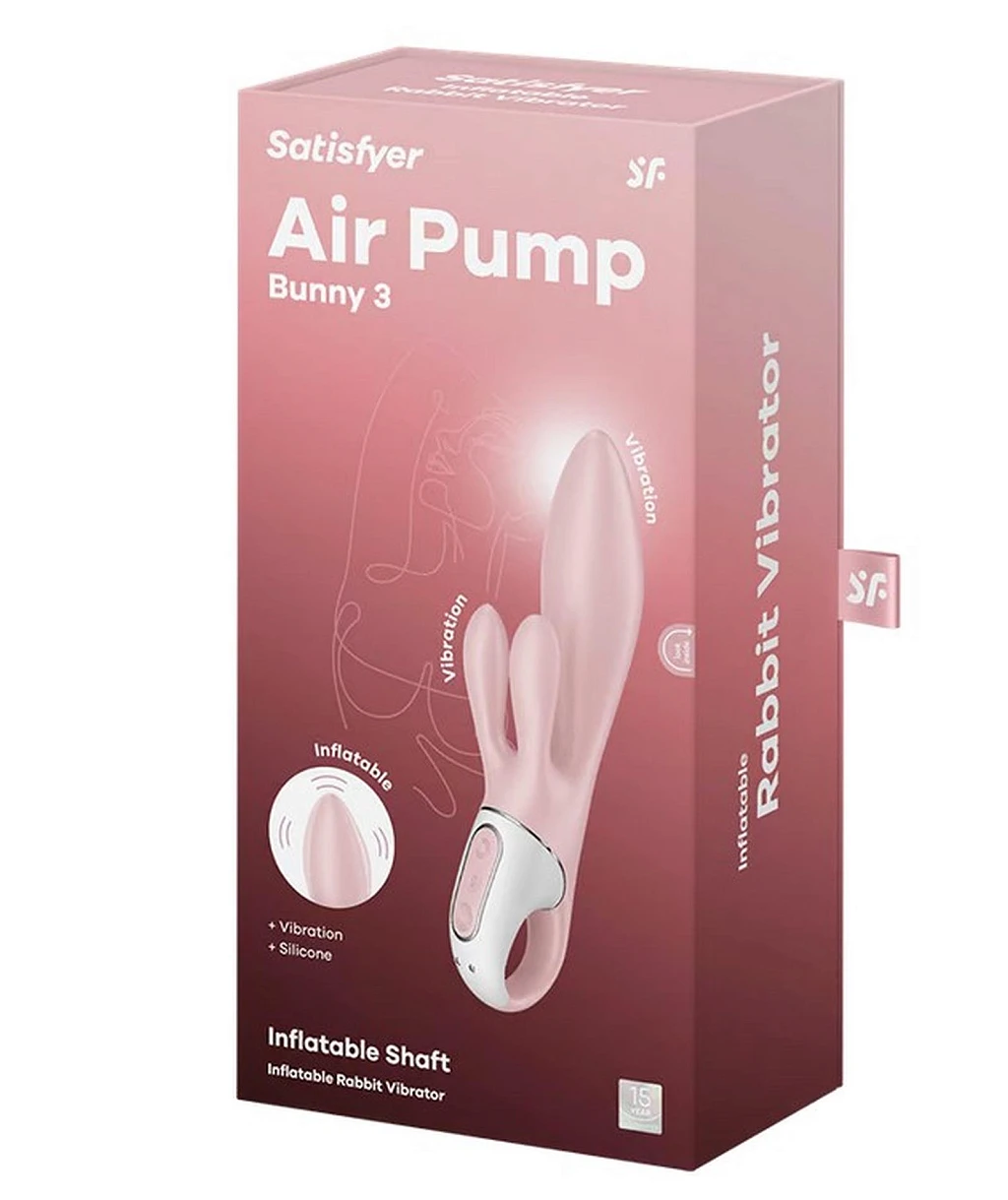 Wibrator króliczek Air Pump Bunny 3 – nadmuchiwany trzon — zdjęcie 5