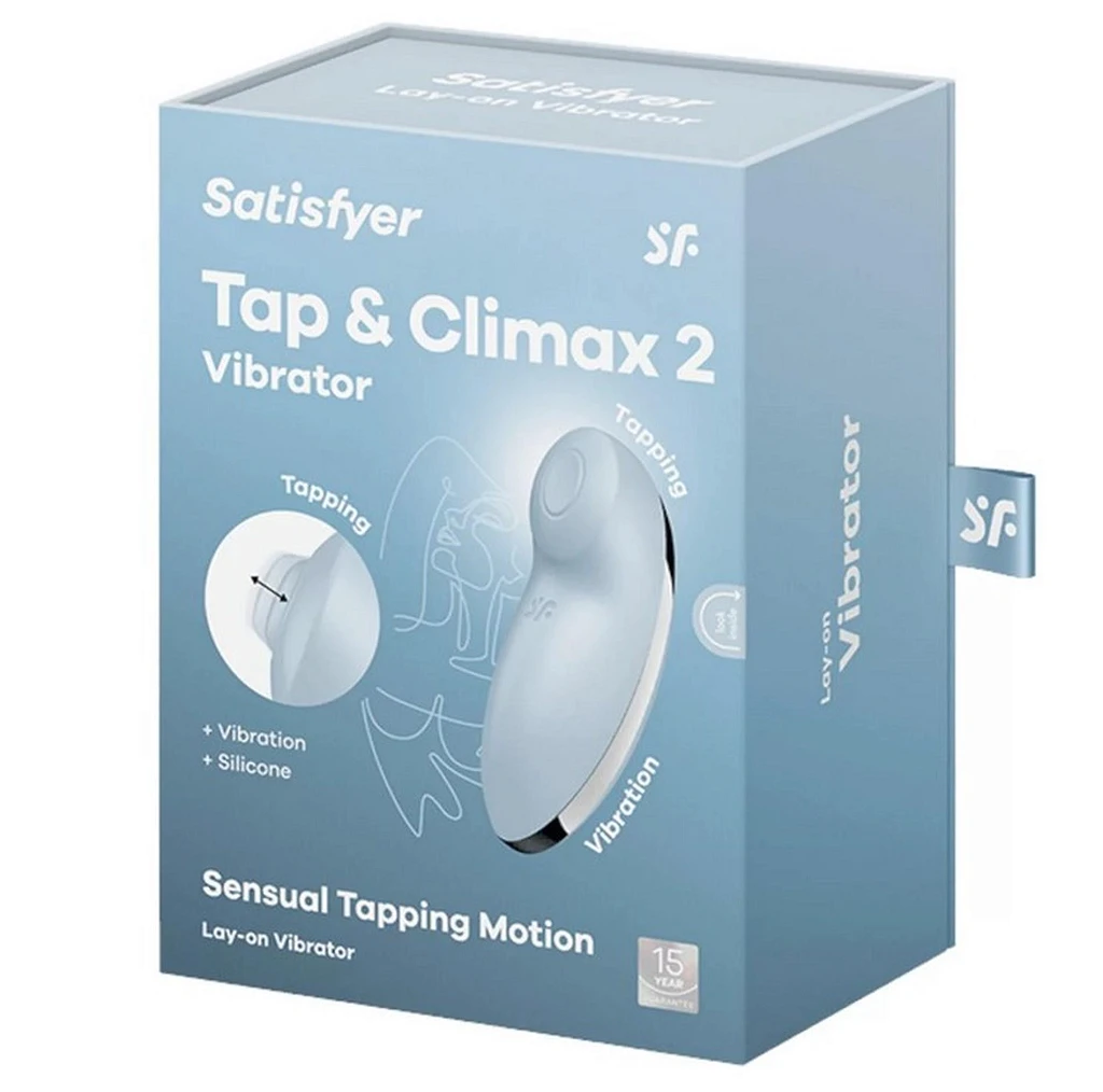 Stymulator Tap & Climax 2 – wibracje i stukanie, niebieski — zdjęcie 6