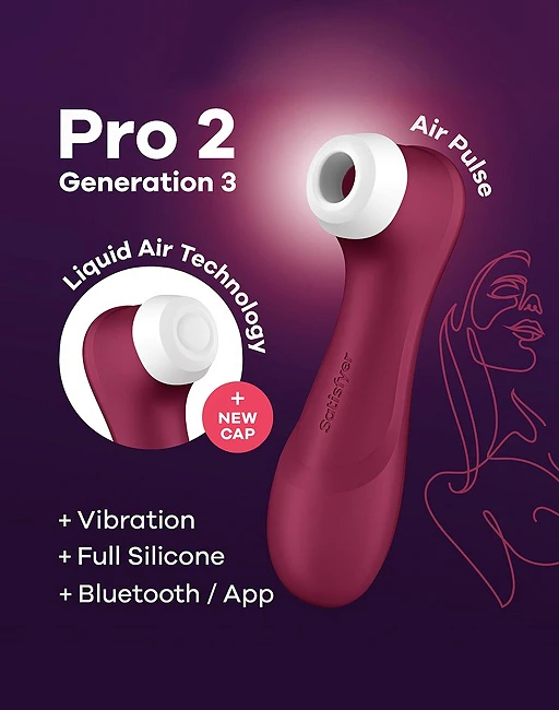 Stymulator łechtaczki Pro 2 Gen 3 – Liquid Air, wibracje, app — zdjęcie 7