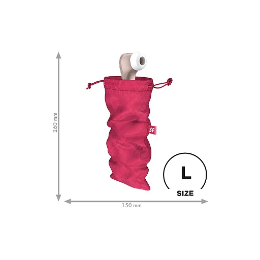 Woreczek na akcesoria Satisfyer Treasure Bag L – różowy, ze ściągaczem — zdjęcie 2
