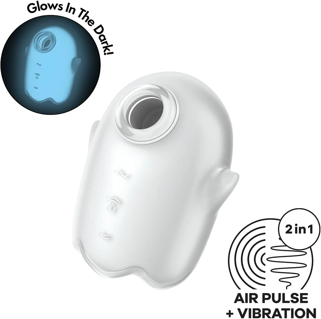 Stymulator łechtaczki Glowing Ghost – fale ciśnienia i wibracje — zdjęcie 2