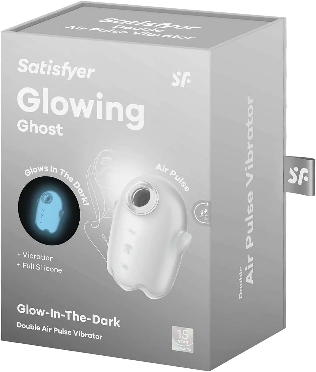 Stymulator łechtaczki Glowing Ghost – fale ciśnienia i wibracje — zdjęcie 4
