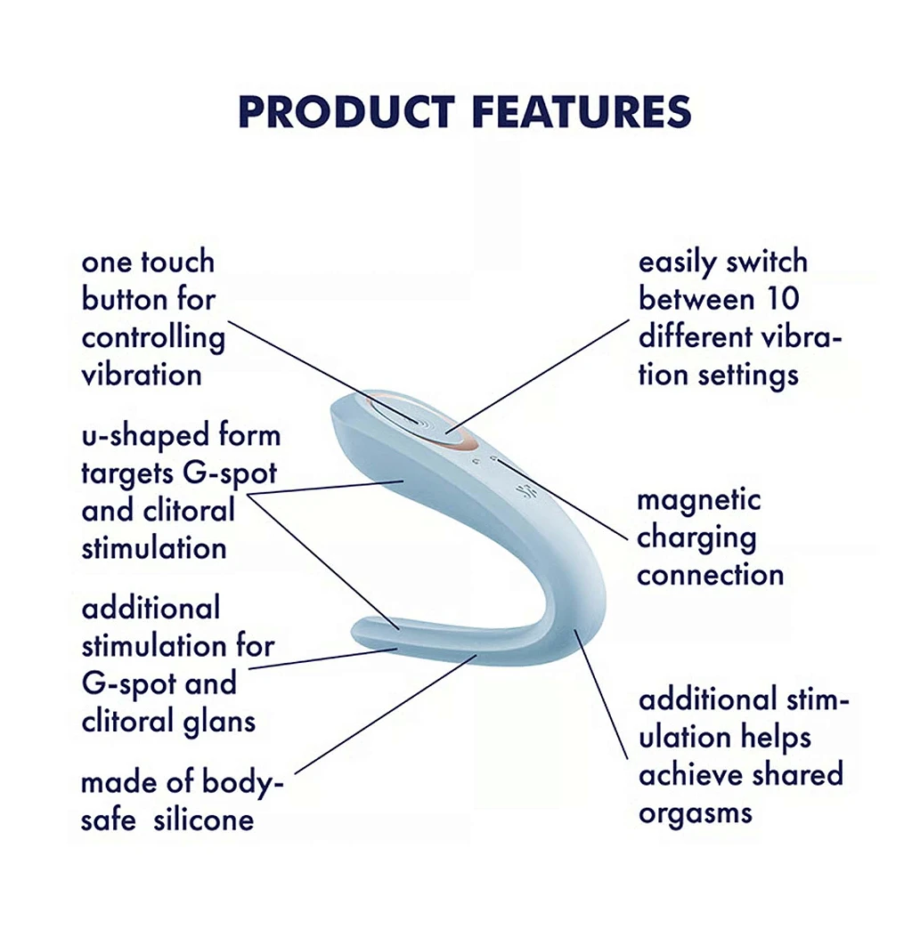 Wibrator dla par Satisfyer Double Classic – 10 programów, IPX7 — zdjęcie 5