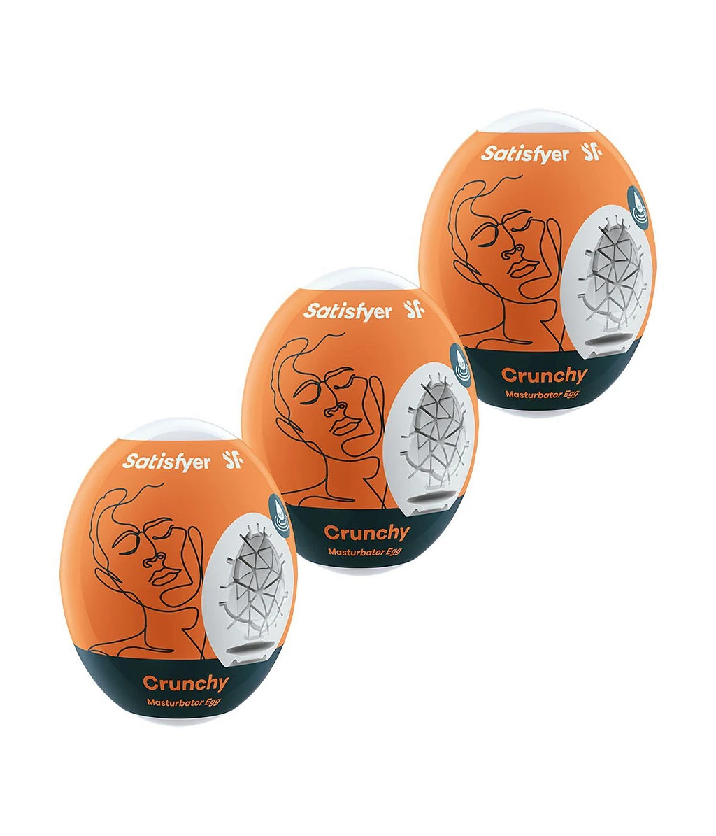 Masturbatory jajka Crunchy – zestaw 3 szt.