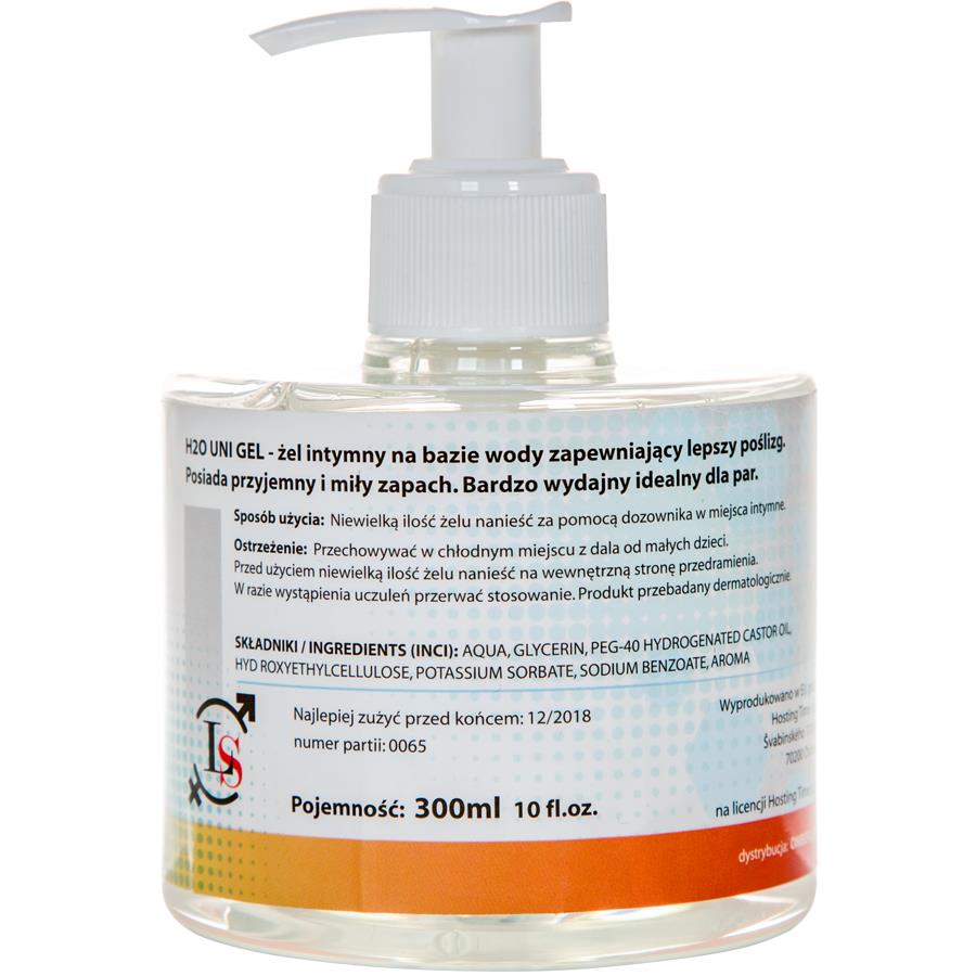 Żel nawilżający H2O Uni Gel - na bazie wody, 300 ml — zdjęcie 2