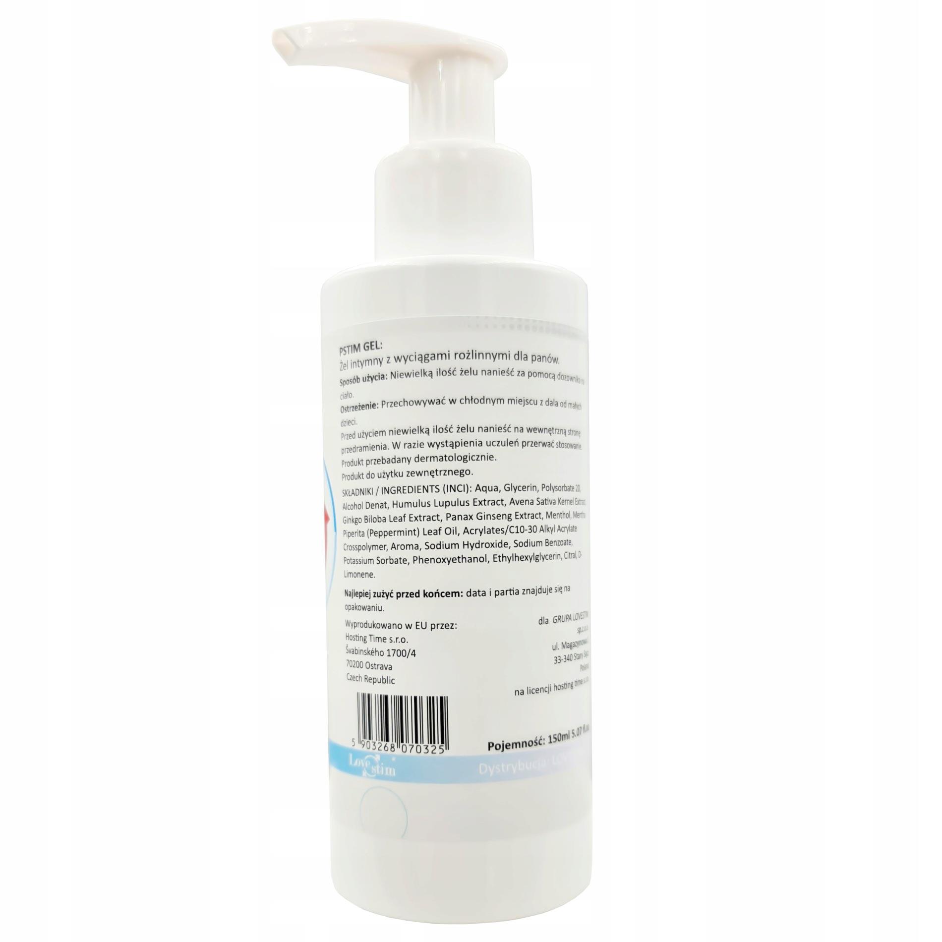 Żel intymny Penistim – mentol i wyciągi roślinne, 150 ml — zdjęcie 2