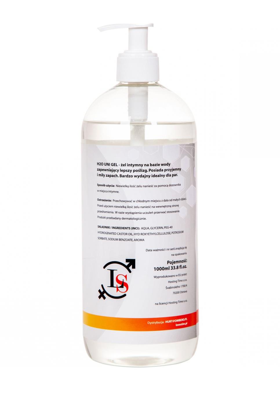 Żel intymny H2O Uni Gel – na bazie wody, 1000 ml — zdjęcie 3