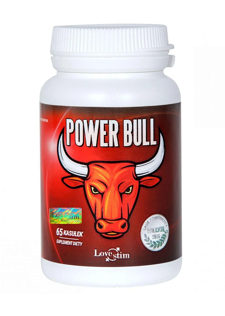 Suplement diety Power Bull - 65 kapsułek, guarana i maca