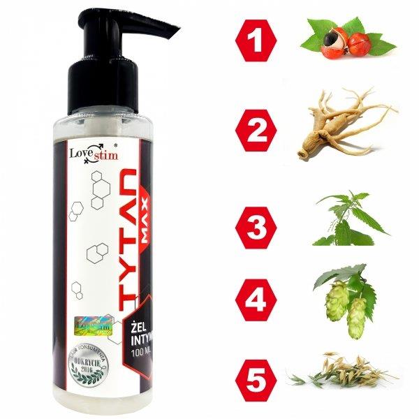 Żel intymny Tytan Max - żeń-szeń i guarana, 100 ml — zdjęcie 2
