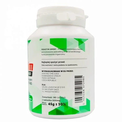 Suplement diety PeniStim Amino - 90 tabletek z aminokwasami — zdjęcie 3