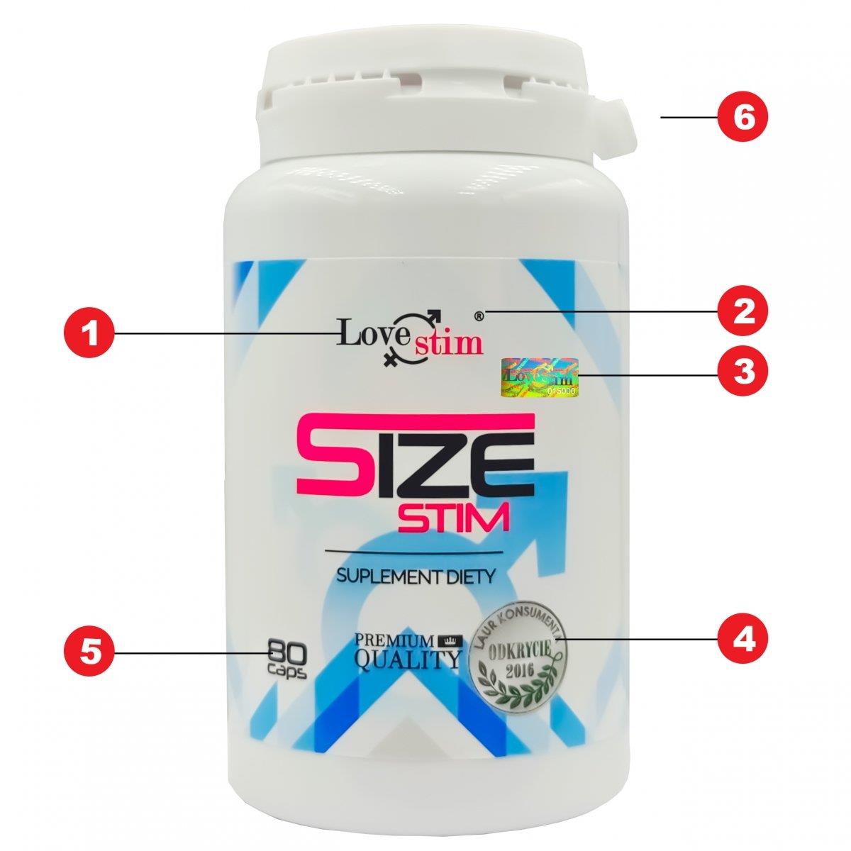 Suplement diety Size Stim – 80 kapsułek z macą i L-argininą — zdjęcie 3