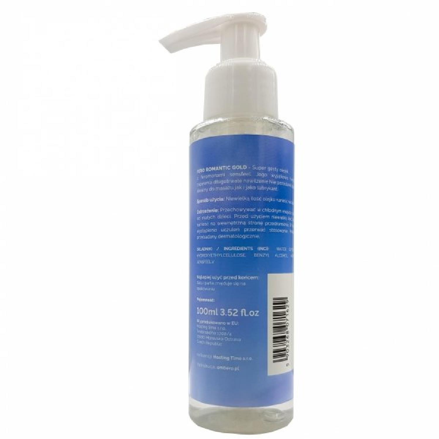 Olejek do masażu Fero Romantic Gold - feromony, 100 ml — zdjęcie 3