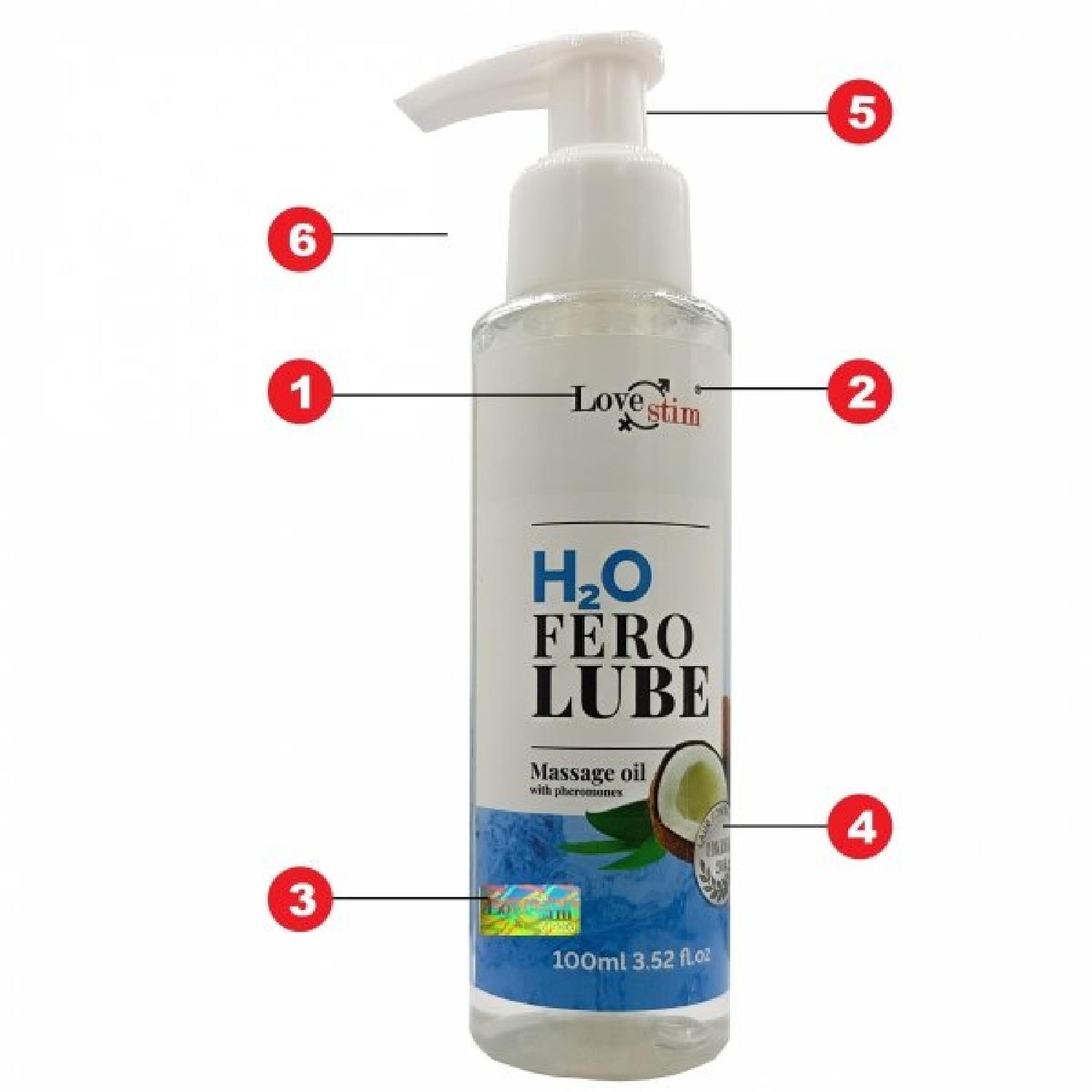Żel nawilżający H2O Fero Lube - feromony, kokos, 100 ml — zdjęcie 3