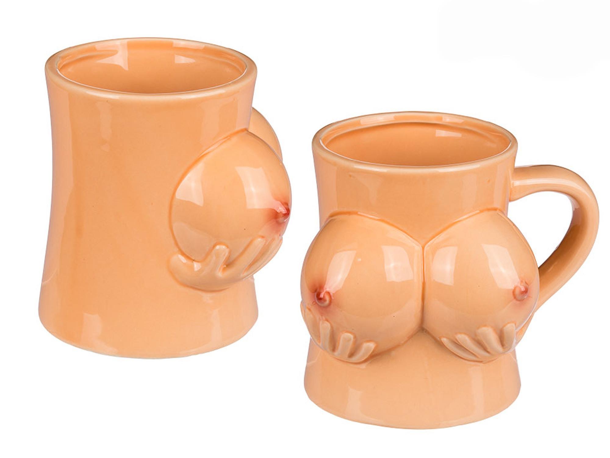 Kubek ceramiczny – piersi, ok. 350 ml — zdjęcie 1