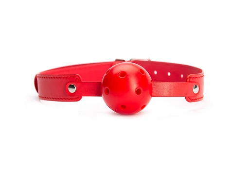 Knebel z oddychającą kulą – 4 cm, czerwony — zdjęcie 2