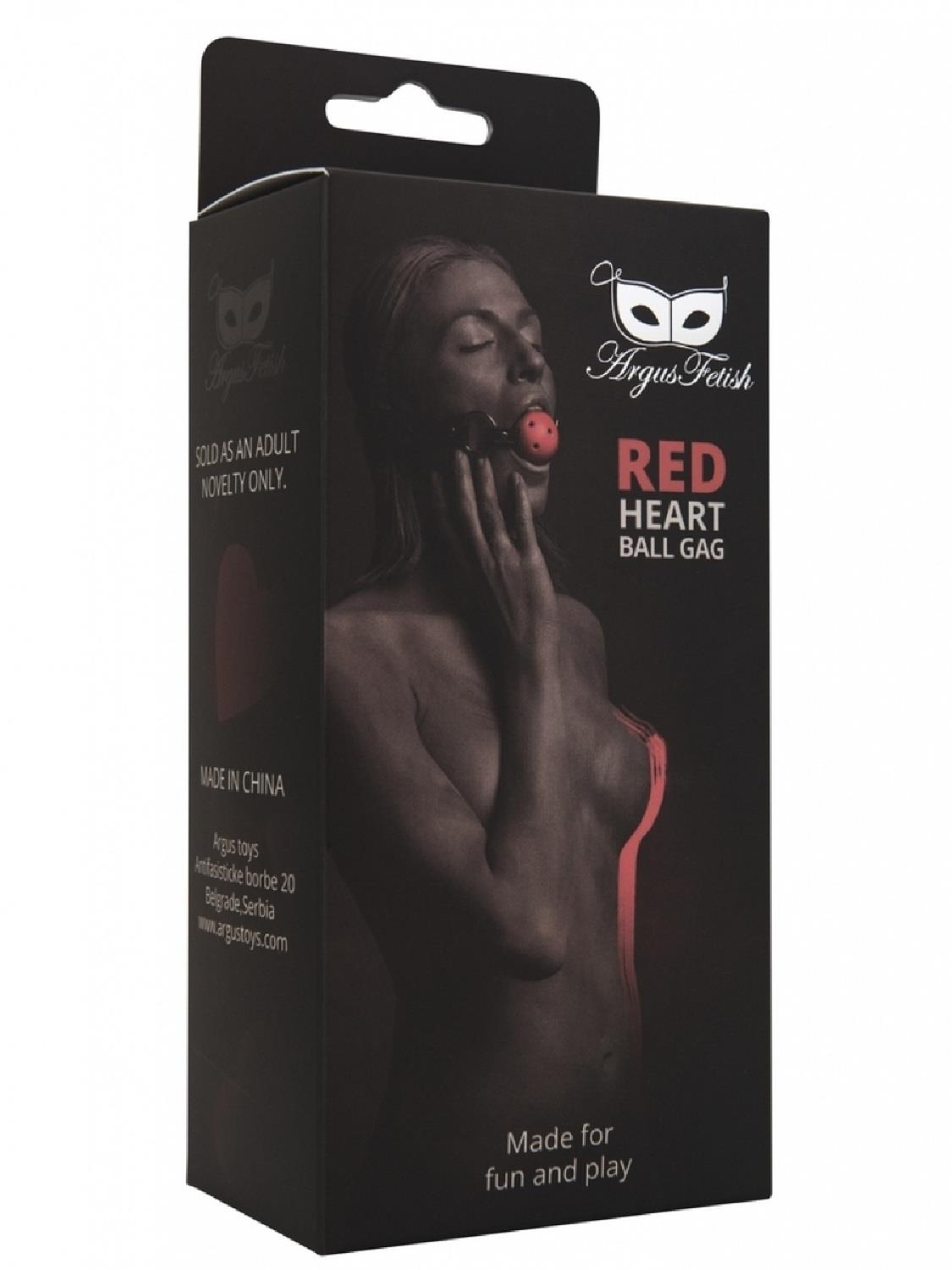 Knebel kulkowy Red Heart – oddychający, regulowany — zdjęcie 2