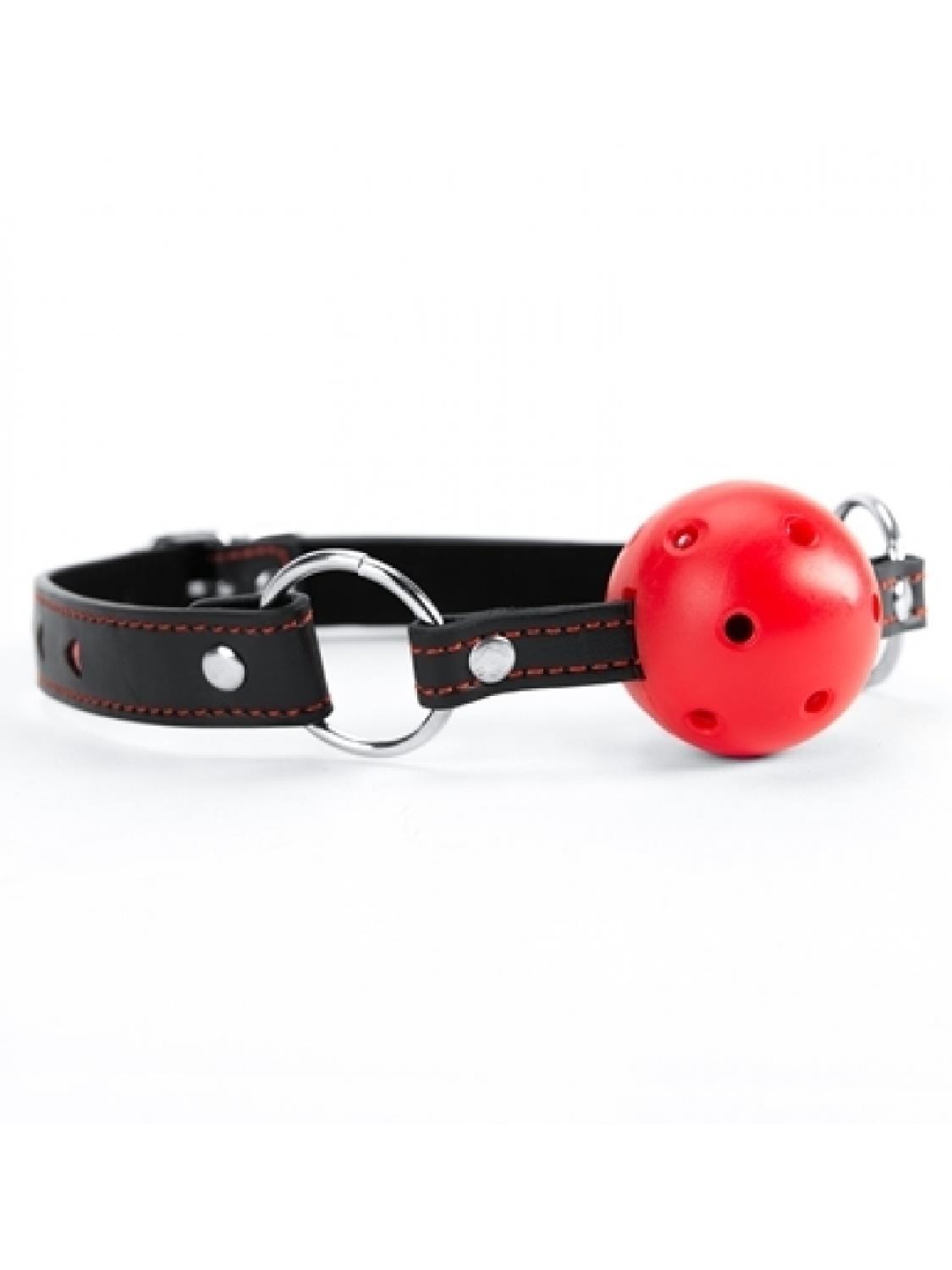 Knebel kulkowy Red Heart – oddychający, regulowany — zdjęcie 3
