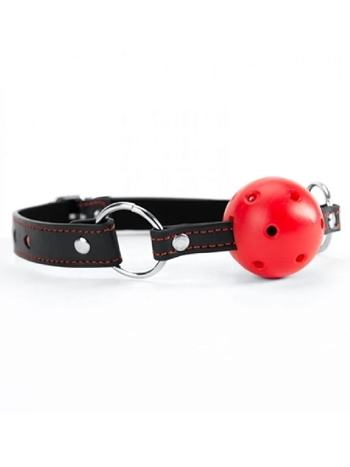 Knebel kulkowy Red Heart – oddychający, regulowany — zdjęcie 3