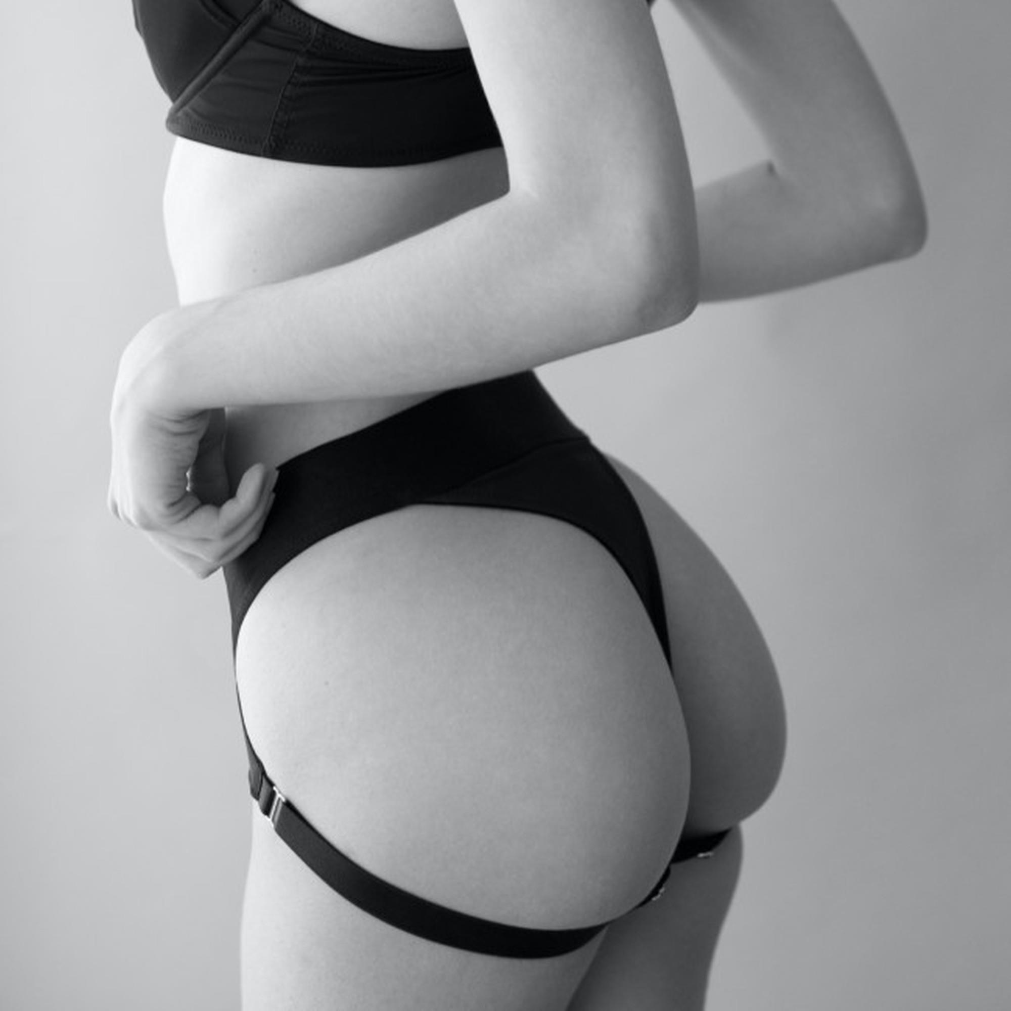 Uprząż strap-on Heroine – majtki z mikrofibry, regulowane paski, S — zdjęcie 7