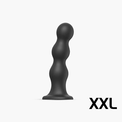Dildo Plug Balls Noir XXL – 3 kulki, przyssawka, uprząż — zdjęcie 2