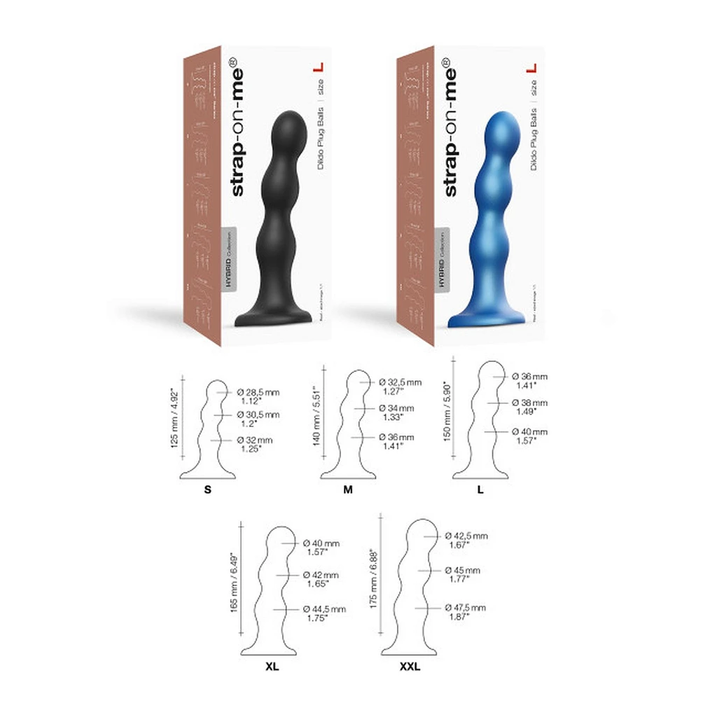 Dildo Plug Balls S – 3 kulki, elastyczny silikon, przyssawka — zdjęcie 4