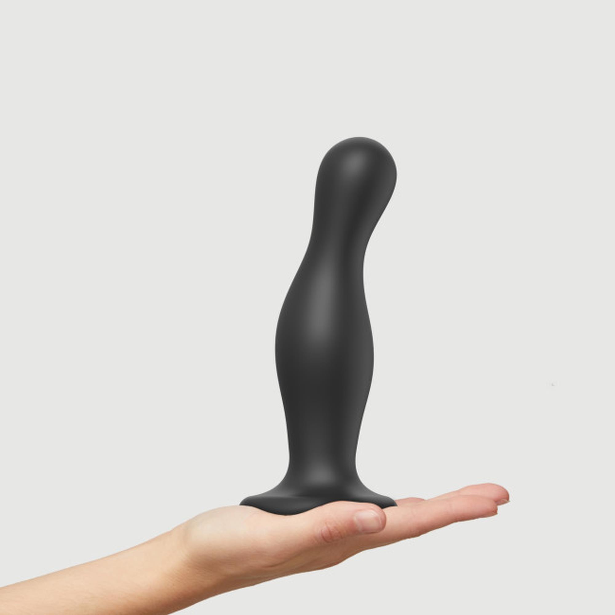 Dildo plug Curvy XL – silikon, przyssawka, kompatybilne z uprzężą — zdjęcie 6