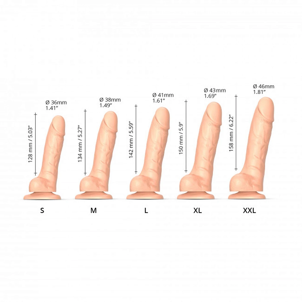 Dildo Sliding Skin Vanilla XL – silikon, podwójna gęstość — zdjęcie 3