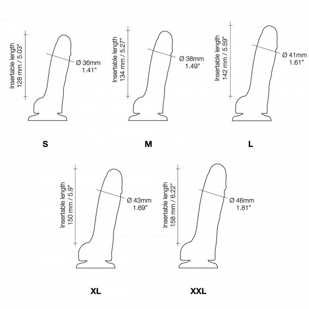 Realistyczne dildo Sliding Skin S – silikon, 17 cm, czarne — zdjęcie 7