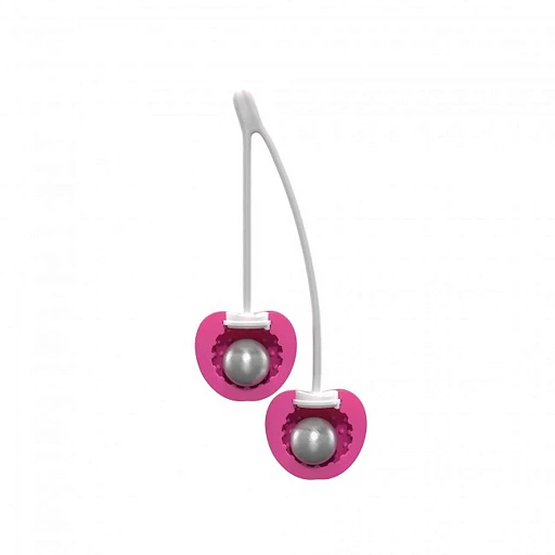 Kulki gejszy CHERRY LOVE - DANGER PINK, silikon — zdjęcie 2