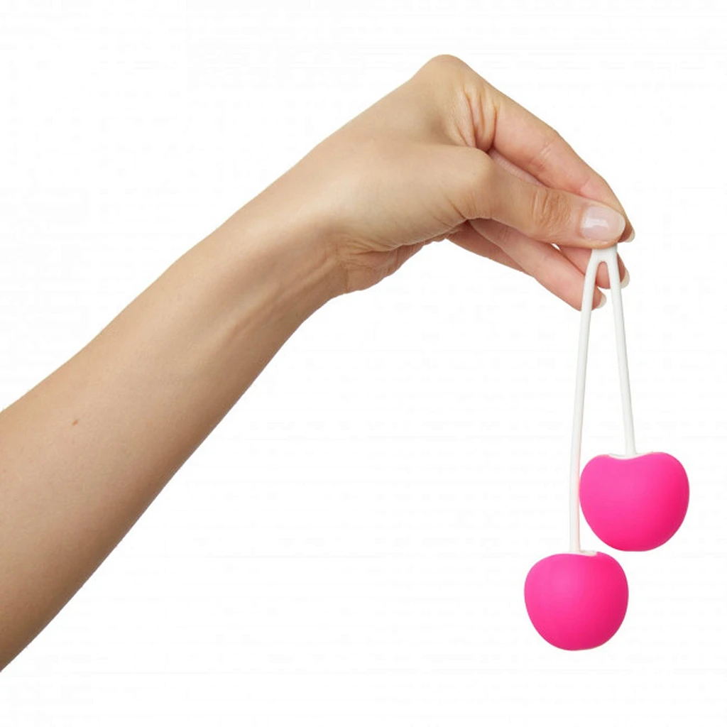 Kulki gejszy CHERRY LOVE - DANGER PINK, silikon — zdjęcie 3