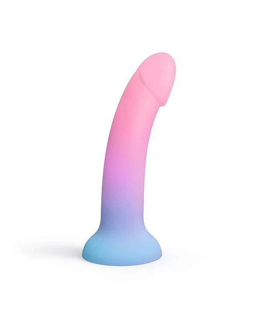 Dildo Utopia M – płynny silikon, przyssawka, 14×3,6 cm