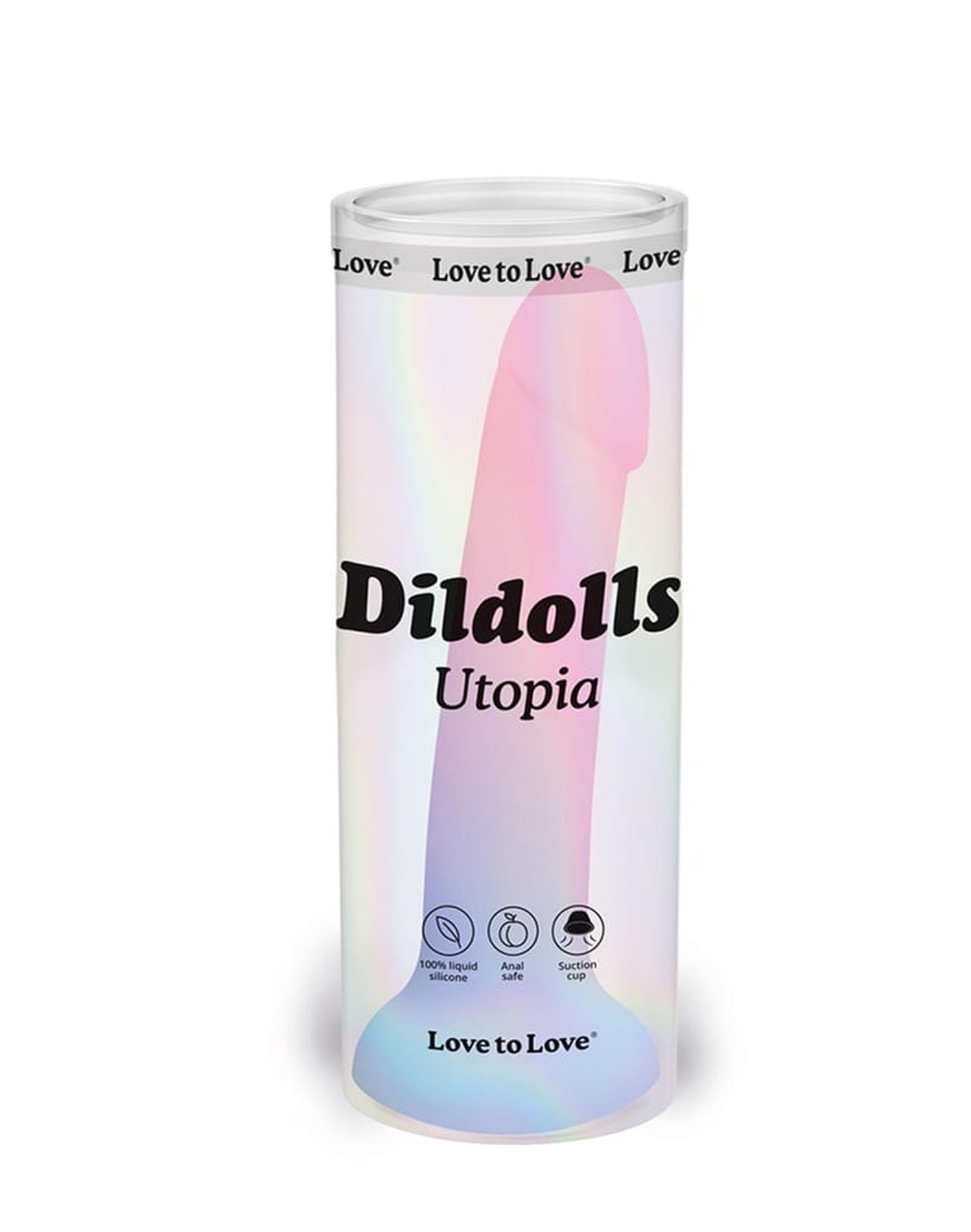 Dildo Utopia M – płynny silikon, przyssawka, 14×3,6 cm — zdjęcie 2