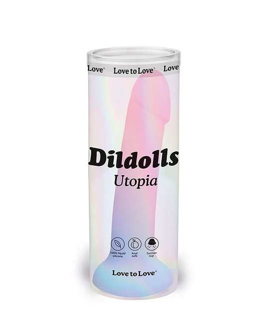 Dildo Utopia M – płynny silikon, przyssawka, 14×3,6 cm — zdjęcie 2