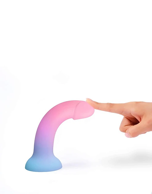 Dildo Utopia M – płynny silikon, przyssawka, 14×3,6 cm — zdjęcie 4