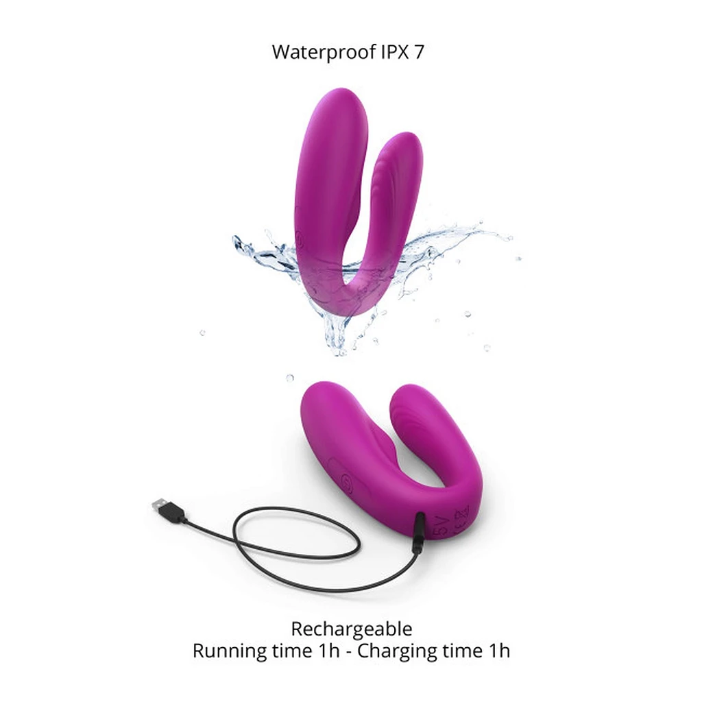 Wibrator dla par Match Up – elastyczny, z pilotem — zdjęcie 2