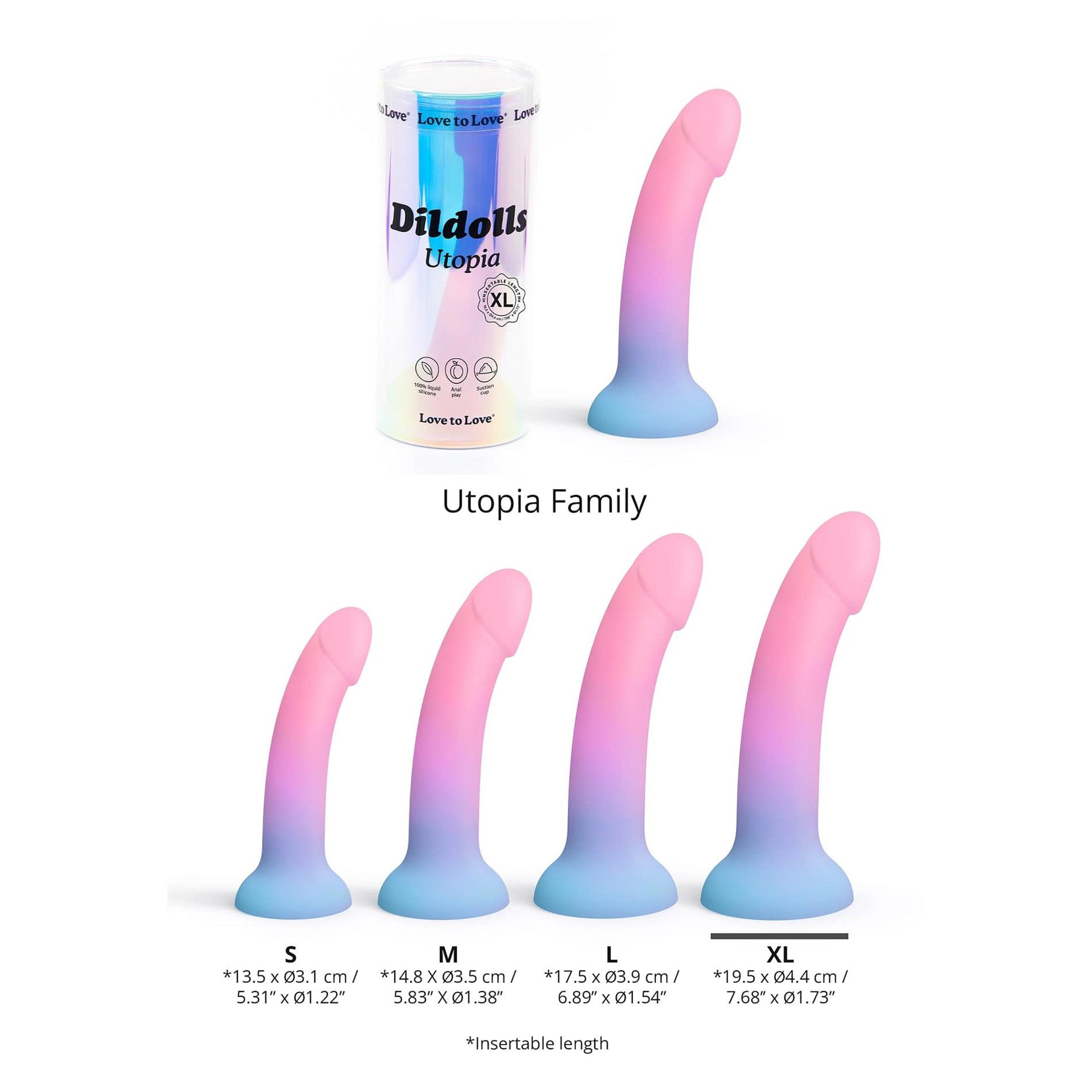 Dildo Love to Love Dildolls Utopia – płynny silikon, przyssawka