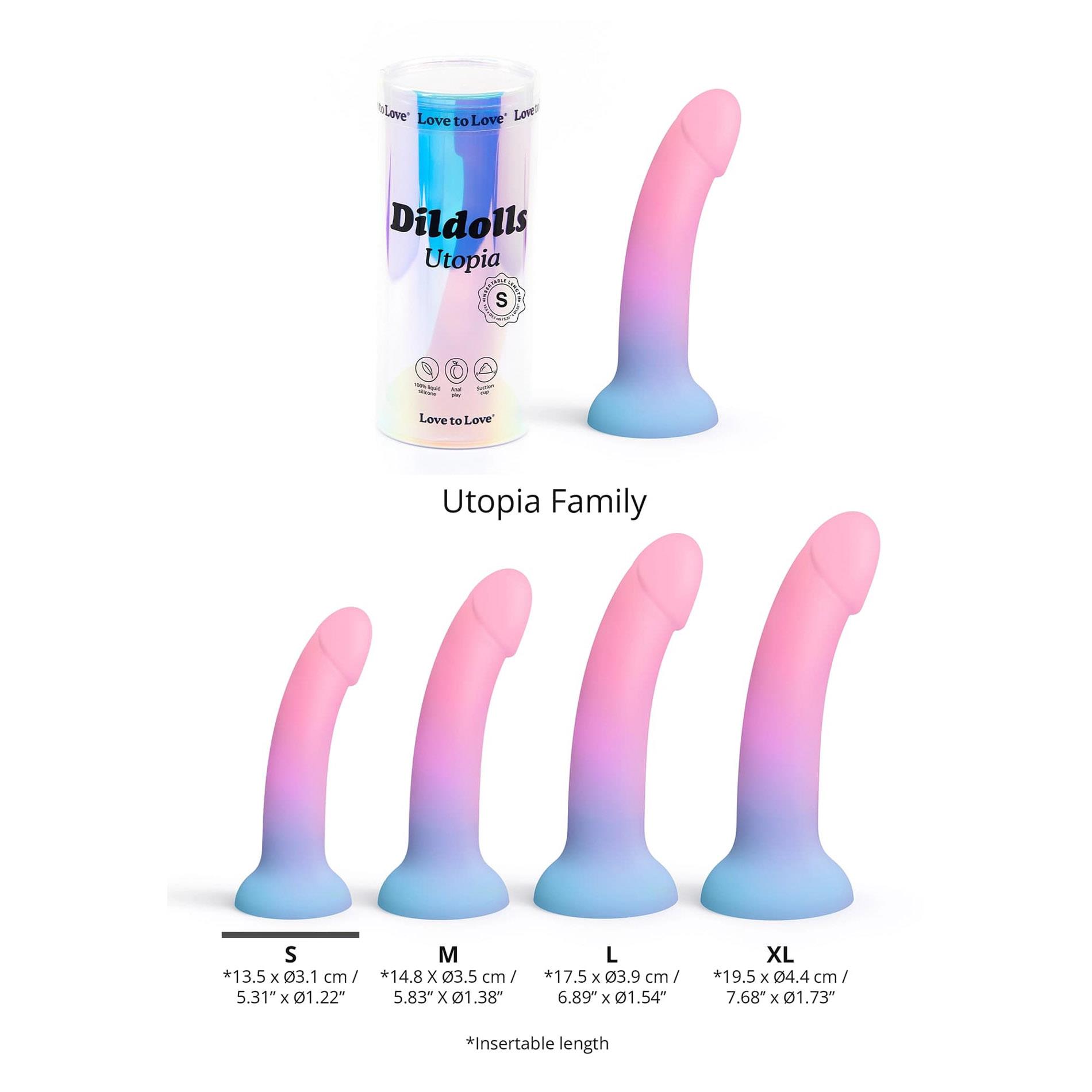 Dildo Love to Love Dildolls Utopia – płynny silikon, przyssawka