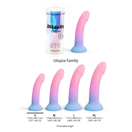 Dildo Love to Love Dildolls Utopia – płynny silikon, przyssawka