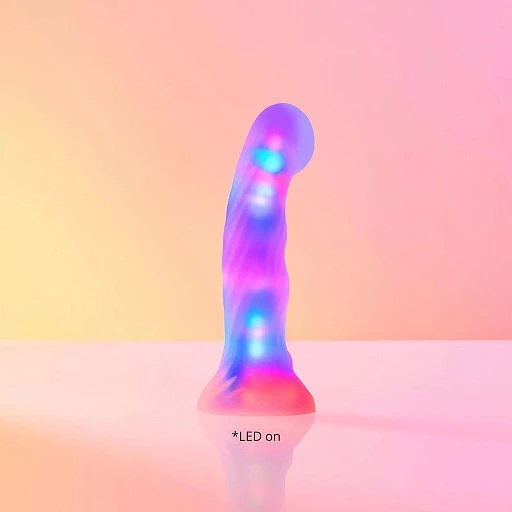 Dildo Sugar Bomb LED – silikon, 14,3 cm, przyssawka