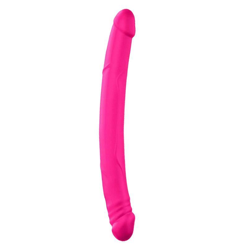 Podwójne dildo Real Double - 42 cm, silikon, magenta — zdjęcie 1