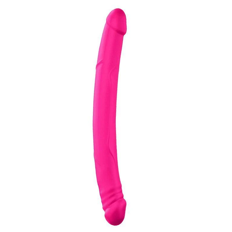 Podwójne dildo Dorcel Real Double – 42 cm, silikon, magenta