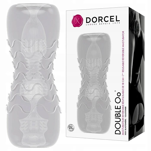 Masażer intymny Dorcel Double Oo - dwustronny, miękki — zdjęcie 2