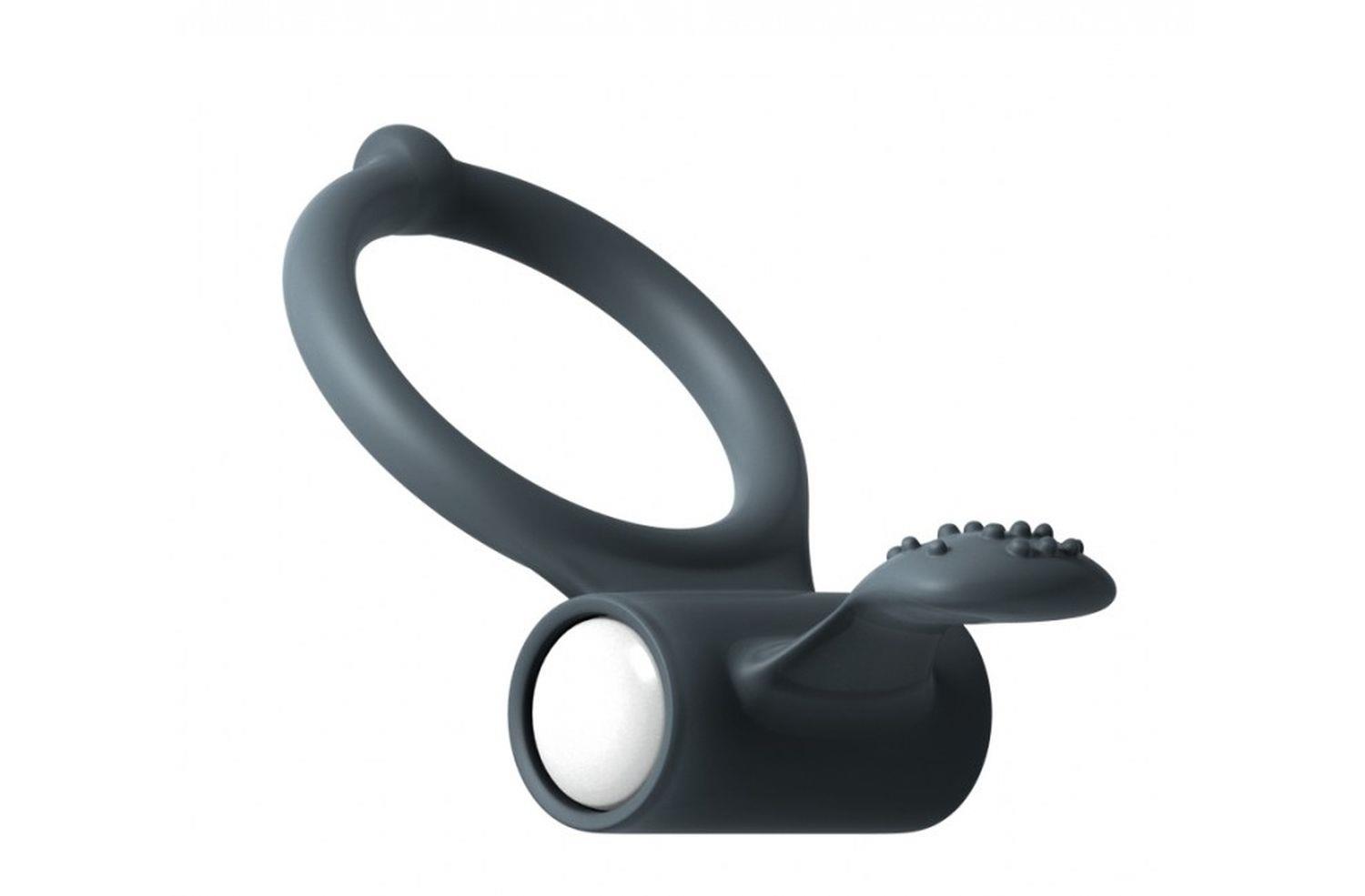 Pierścień erekcyjny Dorcel Power Clit - silikon, czarny — zdjęcie 1