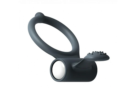 Pierścień erekcyjny Dorcel Power Clit - silikon, czarny