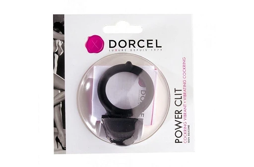Pierścień erekcyjny Dorcel Power Clit - silikon, czarny — zdjęcie 2