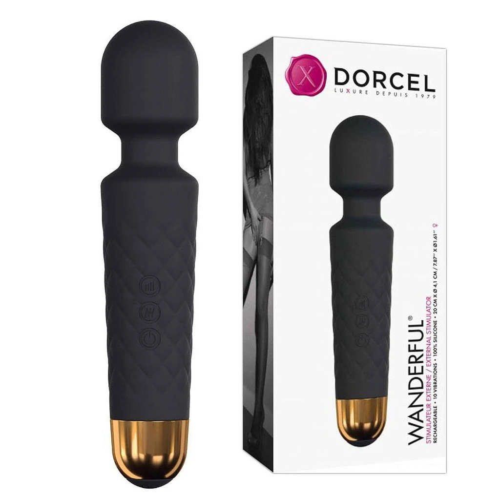 Masażer wand Wanderful Black – akumulator, 20 cm — zdjęcie 3