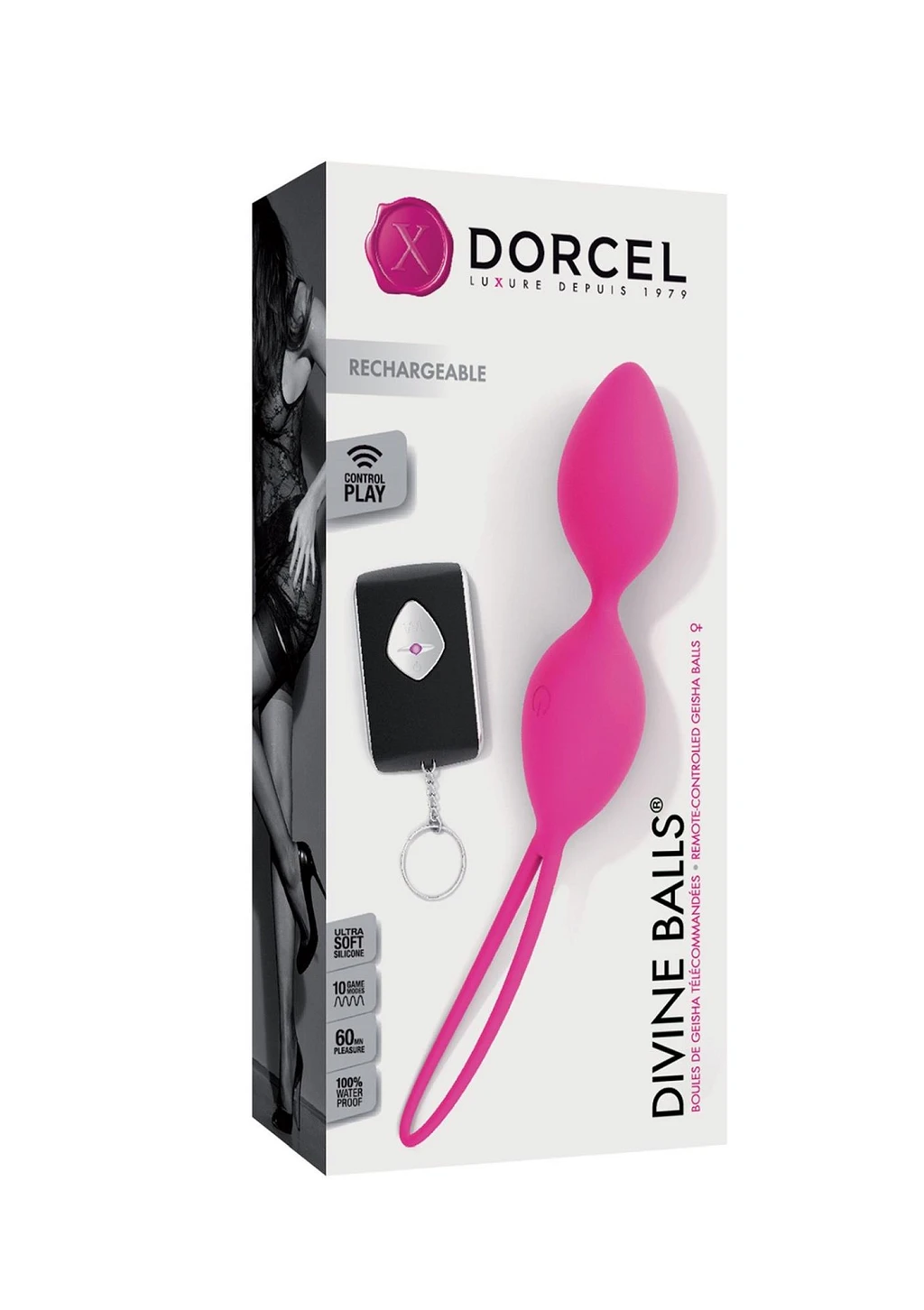 Kulki gejszy Dorcel Divine Balls - silikon medyczny, z pilotem — zdjęcie 5