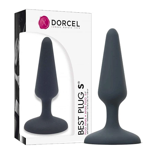 Korek analny Best Plug S – smukły, silikonowy, szary