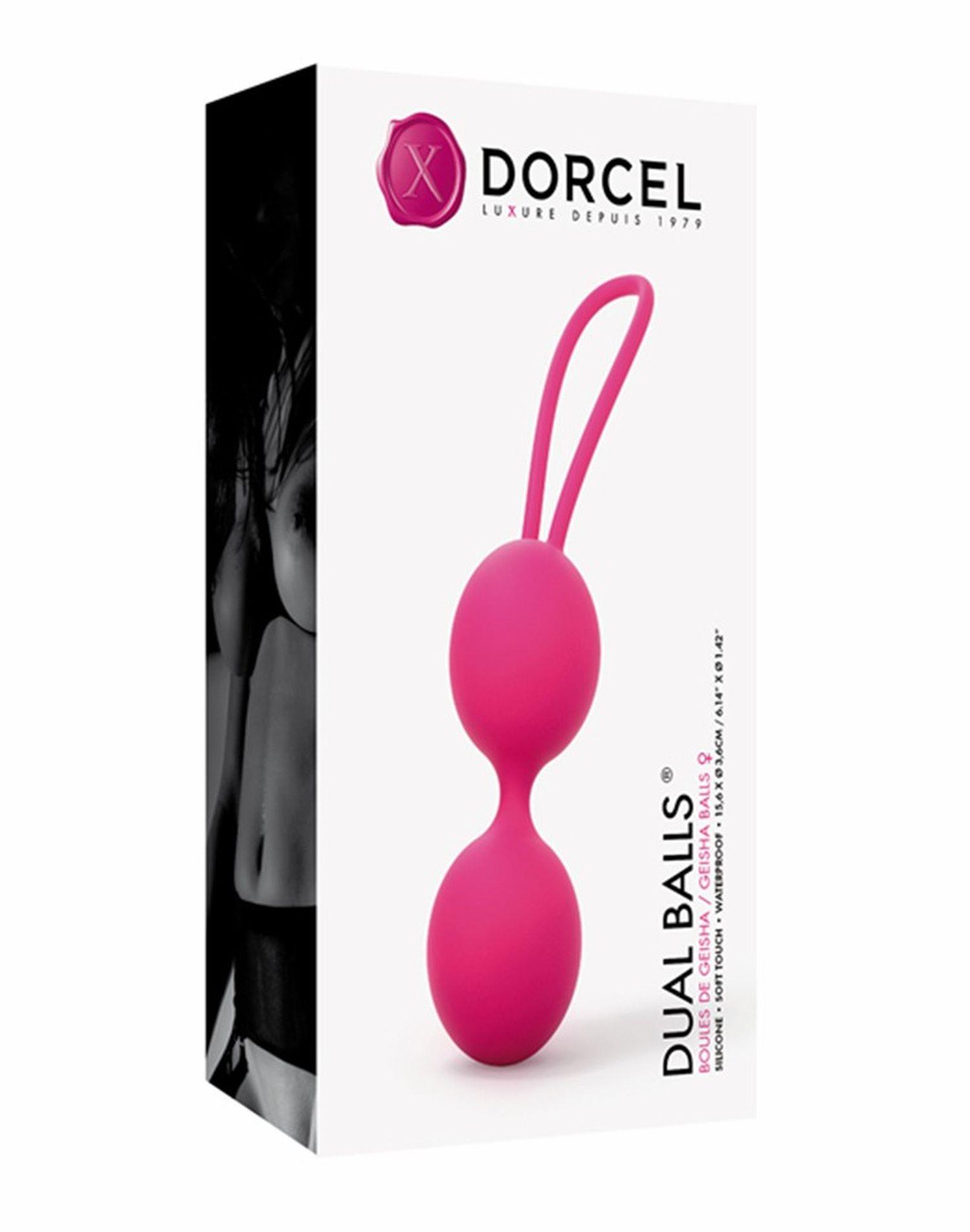 Kulki gejszy Dorcel Dual Balls - silikon, różowe — zdjęcie 2
